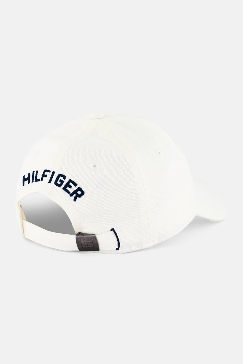Men Embroidered Logo Adjustable Baseball Cap, White